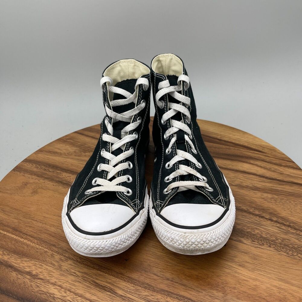 Converse All Star Chuck Taylor Hi Shoes Mens Size 9 Black Skate Casual Sneakers - Picture 2 of 9